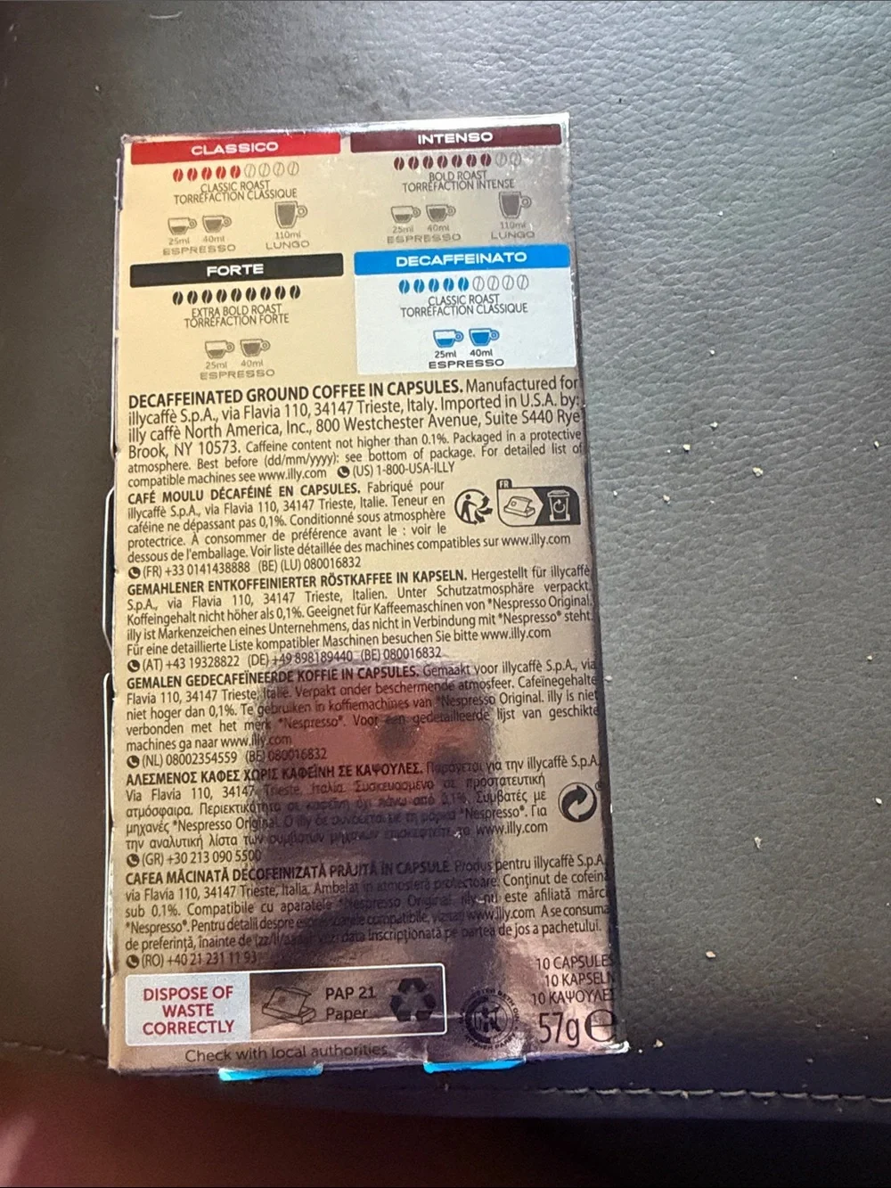 Illy decaffeinato espresso